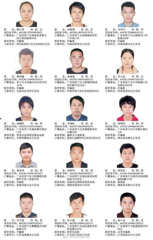 雷州通缉犯图片大全,揭秘犯罪分子真容